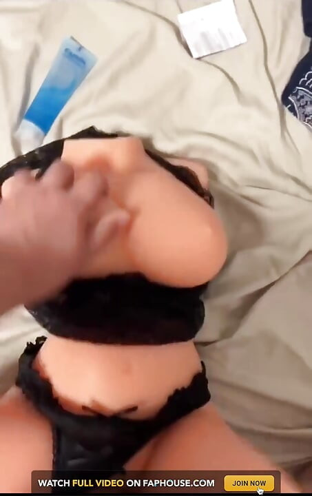 German Stud Hardcore Fucks His Sex Doll in Black Lingerie - Rough Doll Pounding!