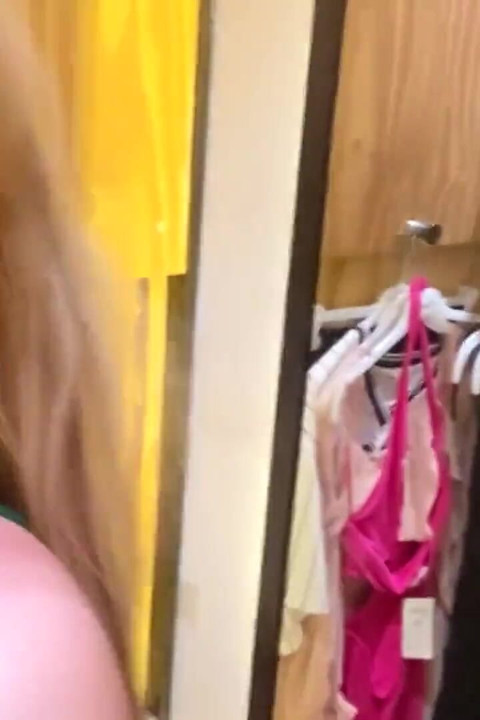 Beautiful Stepmom Puts Clothes on Her Big Tits and Ass in Locker Room