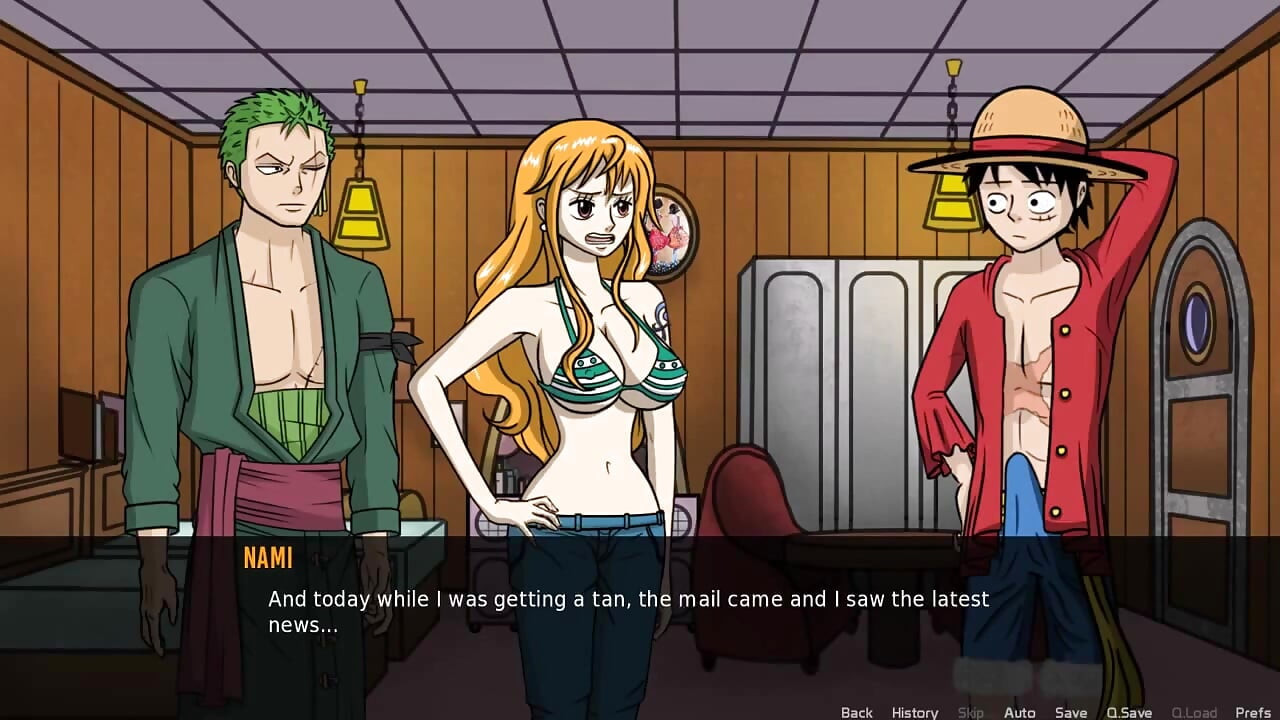One Slice of Lust - Satu Keping - V1.6 Bahagian 3 Nico Robin Badan bogel Dijemur Oleh Loveskysanx