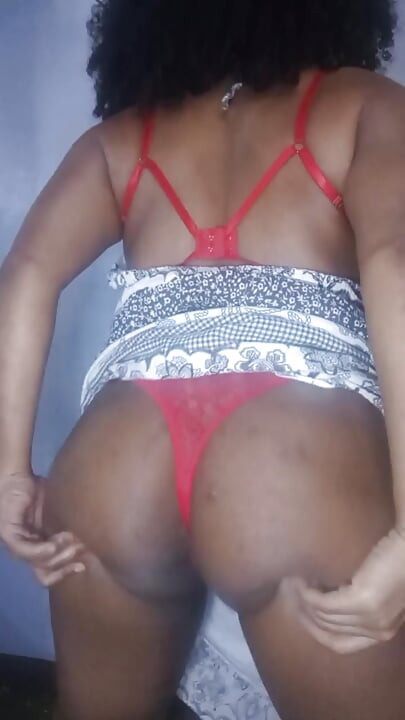 Hot milf in red lingerie