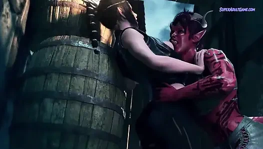 Prenses büyük yarakla yakalandı ve sikiliyor - 3 boyutlu futa animasyon