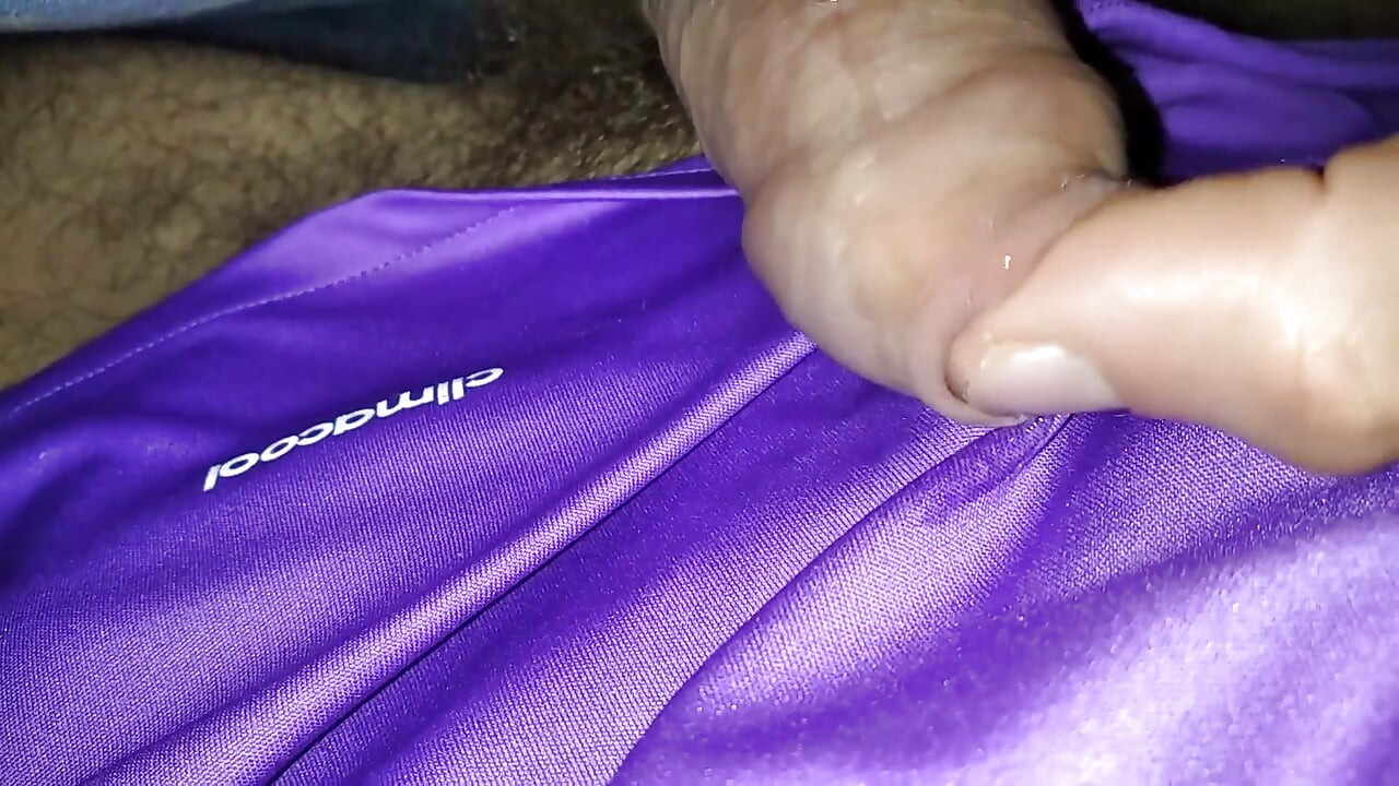 Very Hard and Wet Big Cock Cums Very Closely When Waking up Under the Sheets