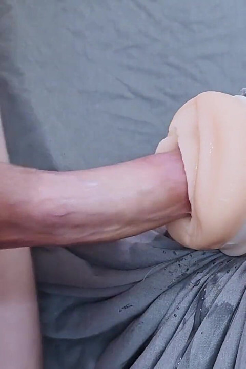 Big Slippery Cock Cums for Fleshlight Asmr Moaning Grunting