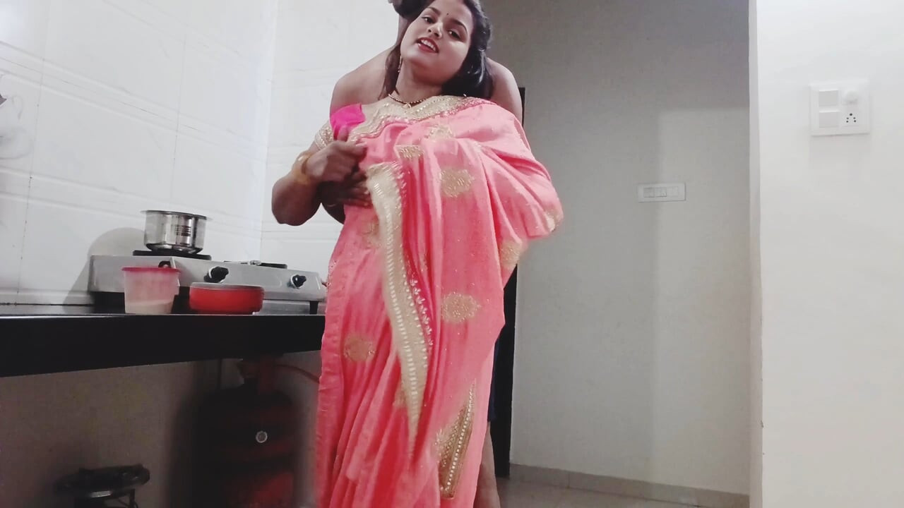 Rhea, the newlywed bride, was making pudding in the kitchen when the brother-in-law grabbed her from behind and had sex.