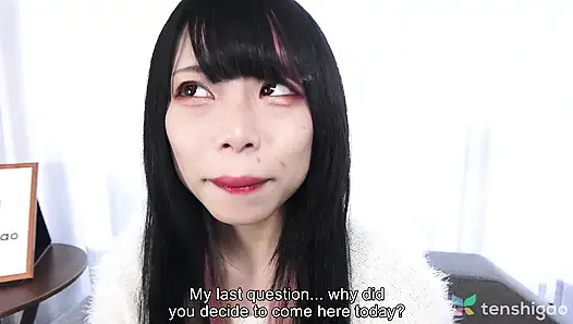Maid Cafe Worker Miss Akane Okawa Comes to Show off Her Big Fat Tits