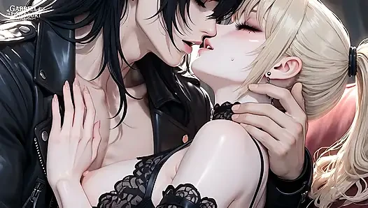 Goth Girl Fan Fucks Rockstar Backstage  - Hentai