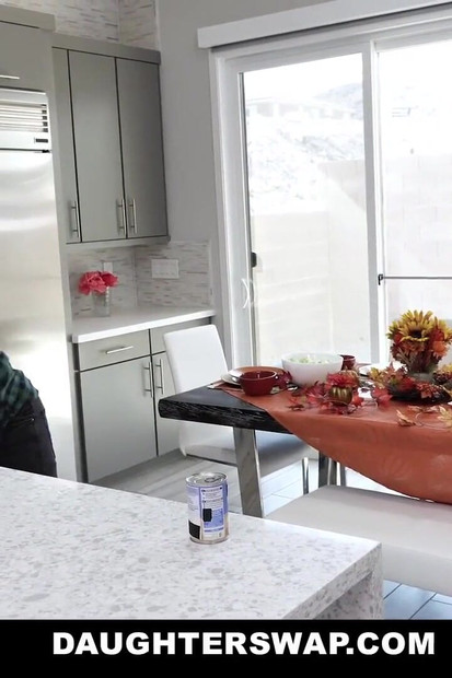 Cute Asian teen fucks her best friends Stepdad on thanksgiving