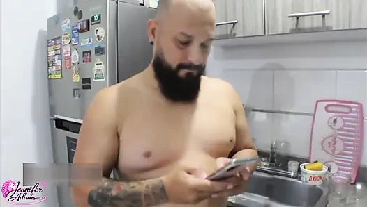 I play with my stepmother pretending to be her husband and I fuck her blindfolded and when she discovers me she continues the game and I give her everything