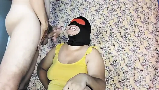 Beautiful blowjob, she sucks my balls