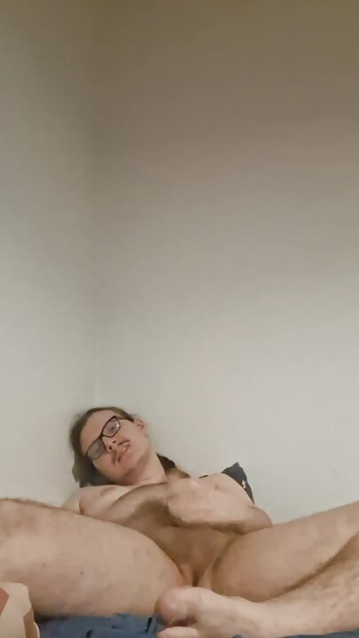 Student boy undressed and jerks off