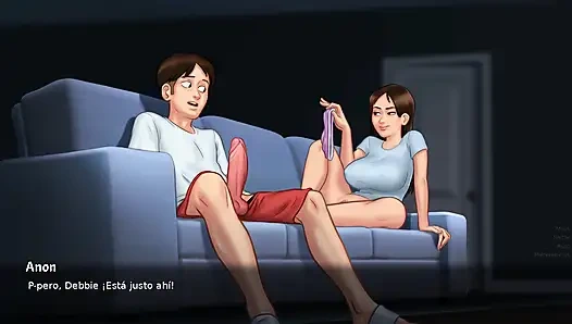 Adik tiri dan ibu tiri berbagi kontol penyewa mereka - summertime saga