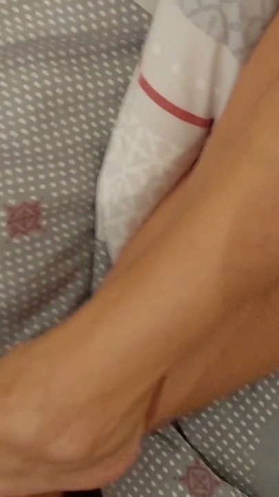Close up beautiful feet, legs, blowjob | Clip 1