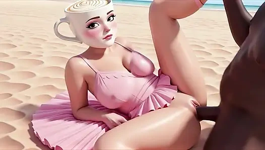 Balerin cappuccina büyük siyah yarakla sikişiyor - ai slop porn