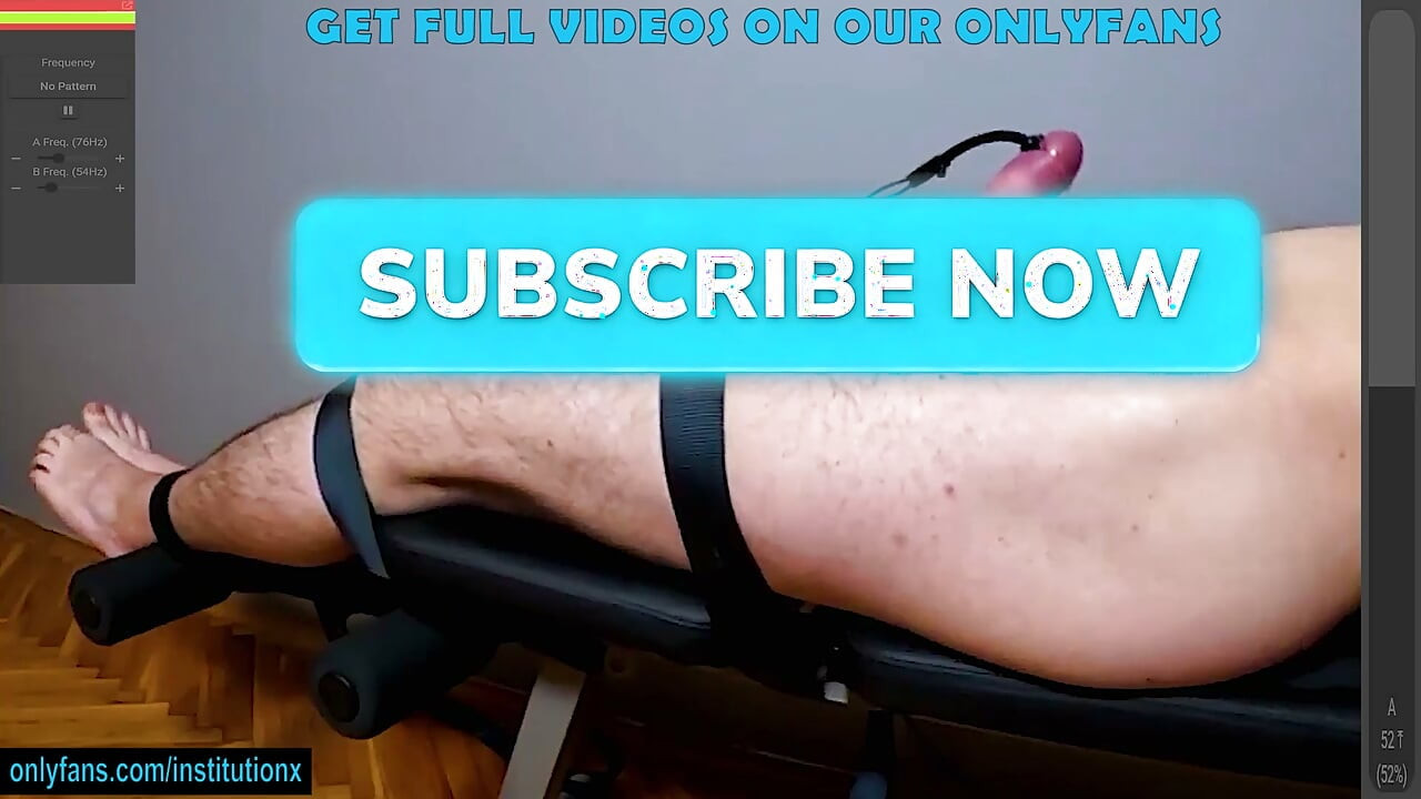Brutal E-Stim Edging. Mind Gone. Body Fighting. Cock Standing in the Air.