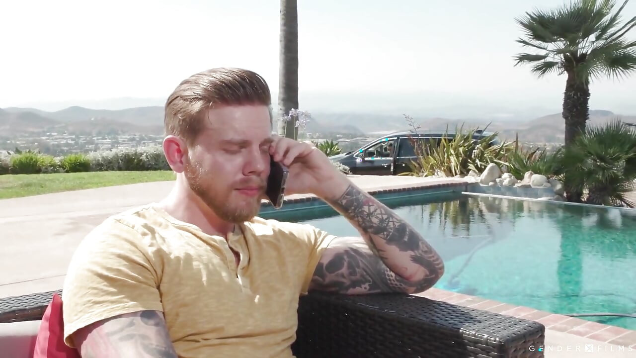 Genderx Films - Slutty Trans Poolgirl Cheers up Sad Hunk Wt Her Massive Cock