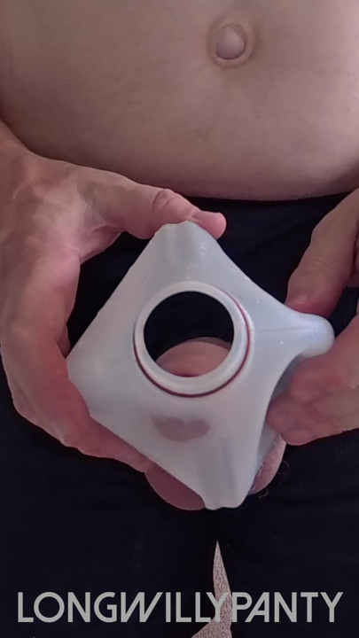Straight guy sticks his uncut cock in a milk bottle