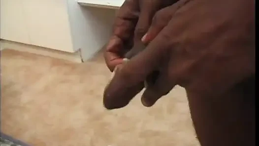 Black guy gets his cock sucked by white redheaded milf in the bedroom and fucks her.