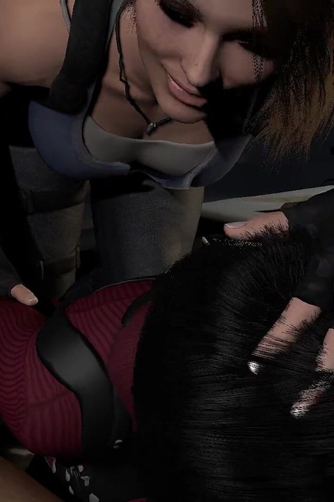 Jill Valentine Helps Ada Wong Have a Threesome