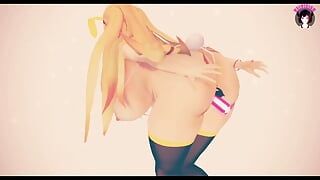 BBW carina danza + cazzo duro con dildo (HENTAI 3D)