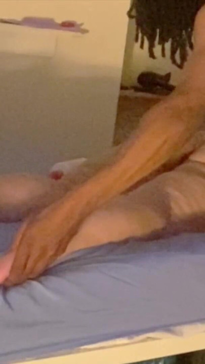 Hot Milf gets Oil Massage in bed. Black Bull rubs oil all over big mature ass | Clip 1