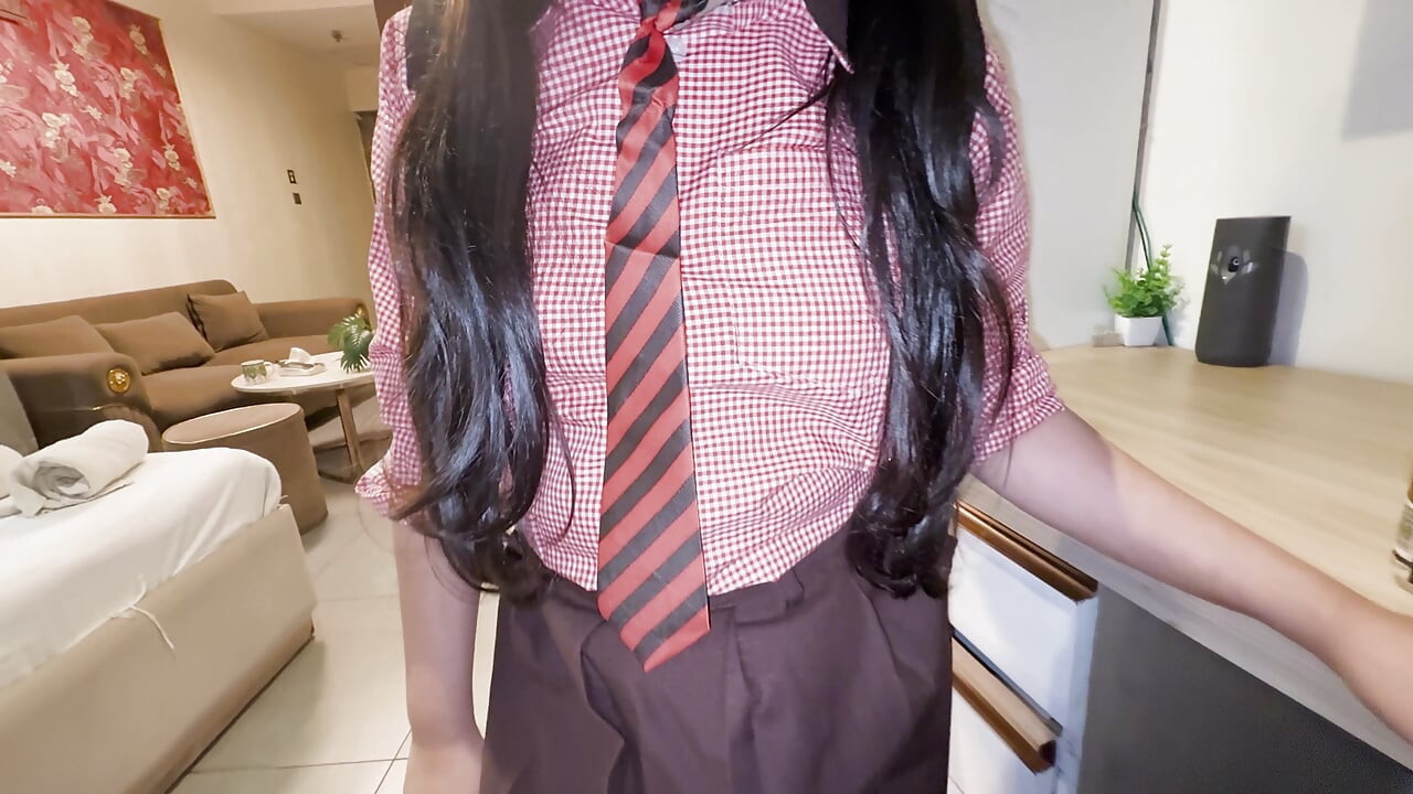 School se aate he horny girlfriend ke Sath rough doggy style sex kiya