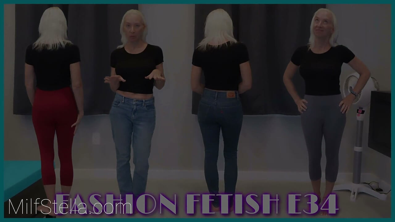 Jeans y leggings prueban el recorrido - fetiche de moda e34 - milf Stella