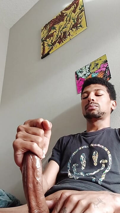I end up stroking my big long dick for a long time