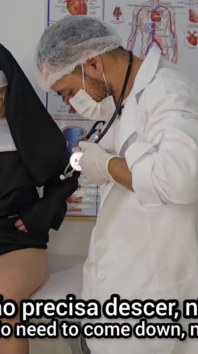 Nun has embarrassed orgasms at the gynecologists | Clip 1