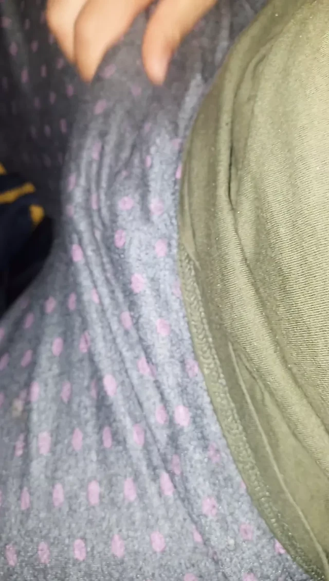 I put on my sexy pajamas and stroke my penis in bed