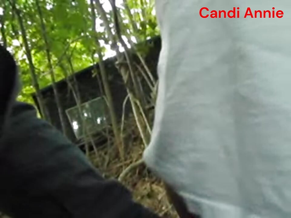 For Coffee Break Sexy Slut Candi Annie Fucks Co-worker POV style in the Woods!