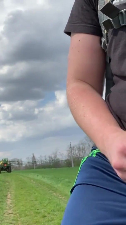 Captivating moment from "Nude bike tour, public dick flash, get caught in public"