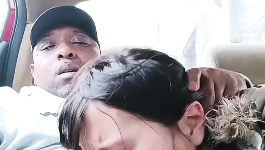 Asian Street Hooker Car Blowjob - Risky Roadside Deepthroat & Swallow & MILF