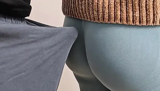 Soaked Pants on the Subway Train! Stranger Guy Rub His Dick and Ejaculate On Girl's Tights