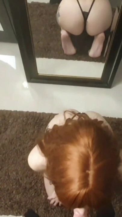 Deepthroat and Blowjob in front of Mirror | Clip 1