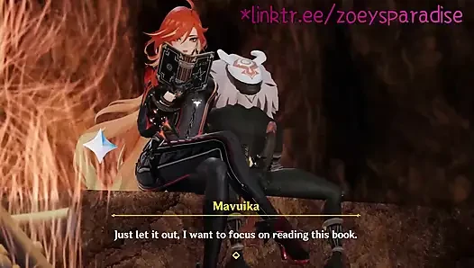 A beautiful redhead gets fucked while reading a book
