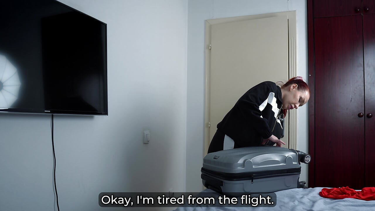 Step Mom Tests Step Son's Secret Gift on Shared Hotel Bed New Year's Eve