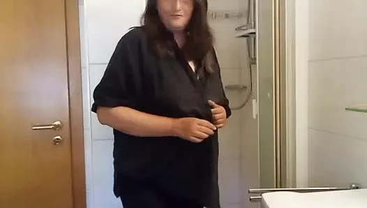 Mature BBW Private Shower Routine