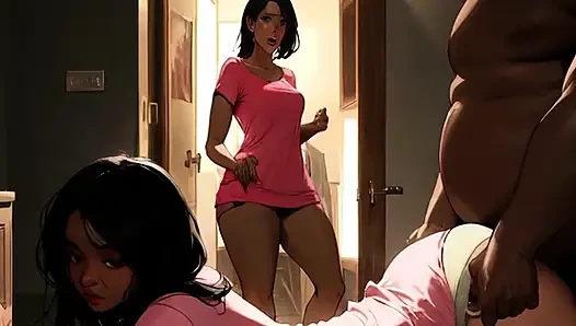 Stepmom Catches Stepdad Fucking Stepdaughter and Understands