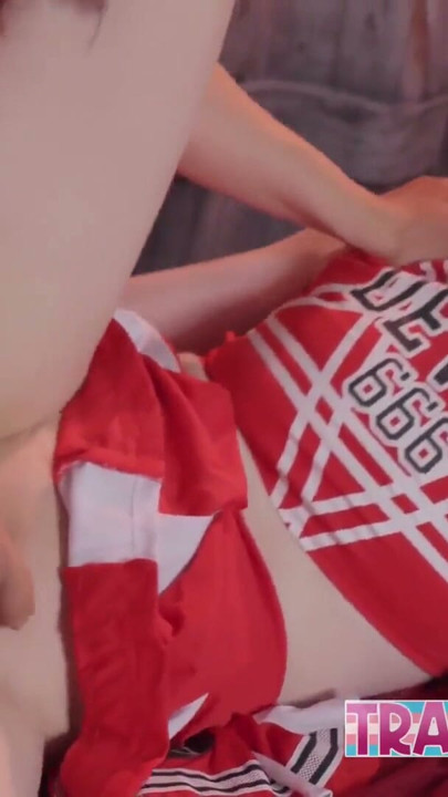 Trans Cheerleader Gets A Bareback Tutoring Session | Clip 3