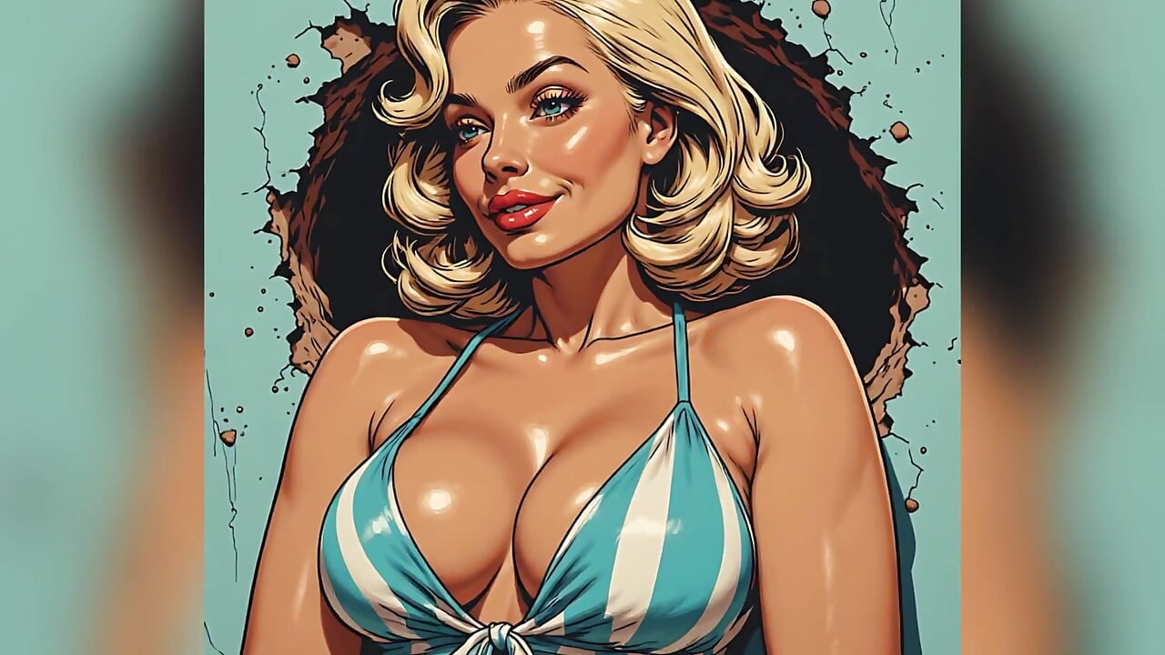 Grandes tetas en trajes de baño arte