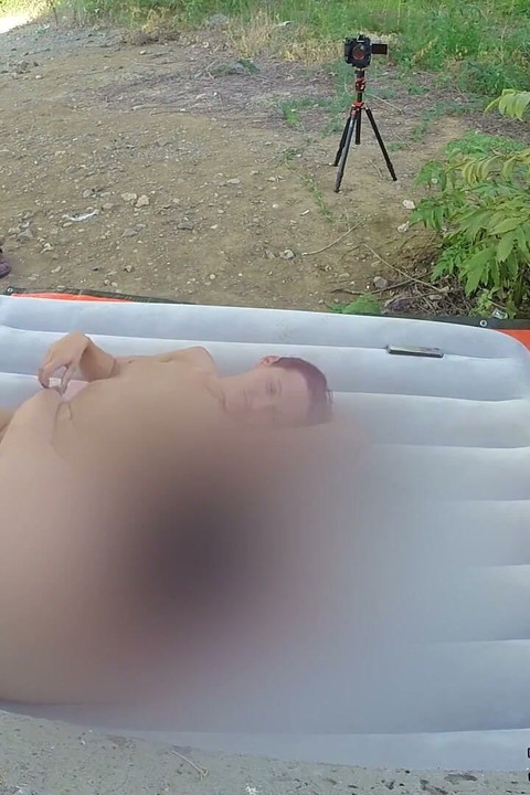 I am fucked several times on a mattress outdoor