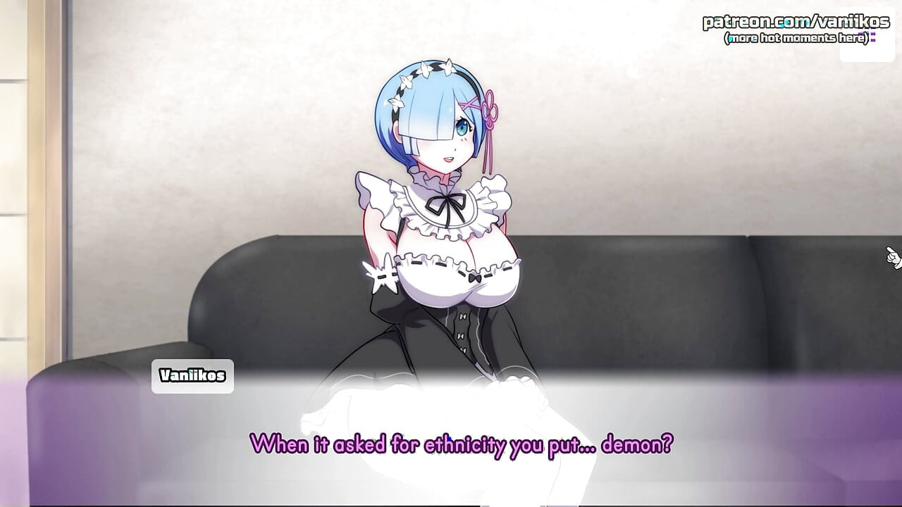 Rem from re: nulta dobija creampie njeno usko malo dupe. Vreli analni seks Anime Hentai porno igra Waifuhub Deo 4