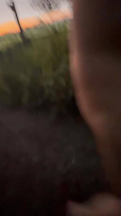 Walking naked barefoot in woods
