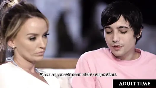 ADULT TIME - orta yaşlı seksi kadın bütün gece üvey oğlunun sikişme arzusuyla ayakta tutuluyor - alman altyazılı