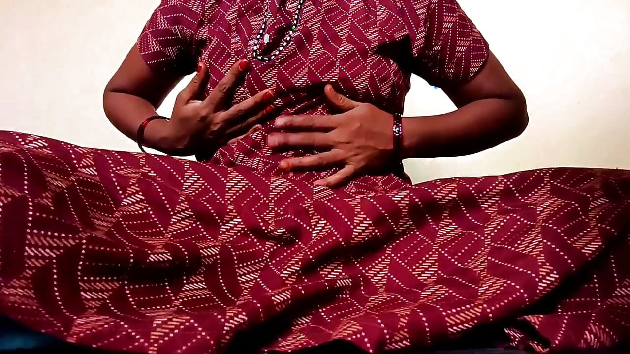 Ammu squeezes her breasts while wearing her nightie, turning up the heat 135