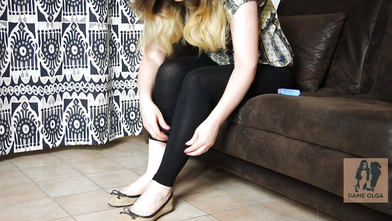 (005) Shoeplay with Ballet Flats and Condom Latex Socks