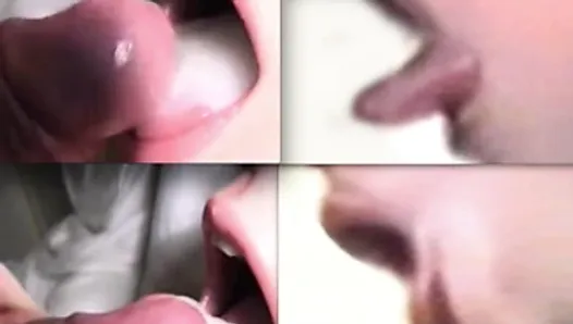 Cameon compilation cum over tongue