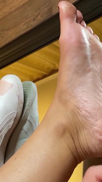 Powerful moment from "German Amateur Dirty Talk Footjob - Inked Redhead Teen Anni Angel"