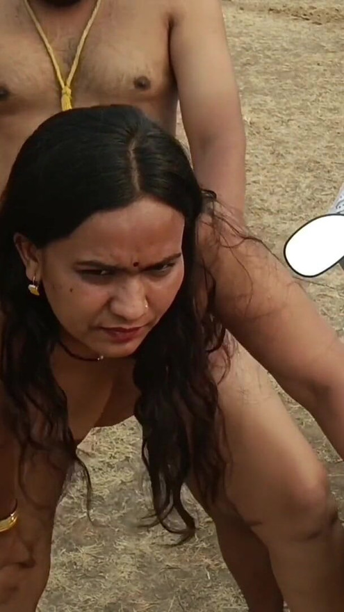 Desi Indian Marathi Kavita Vahini fuck full nude in jungle in Doggy style | Clip 1