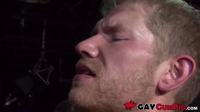Skinny Alex sucking cock before tasting warm spunk